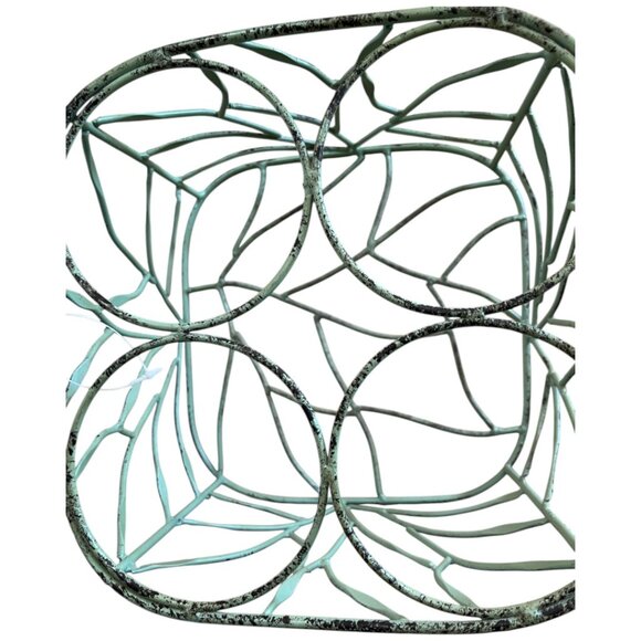 STURDY Vintage Style Wire Basket for 4 Bottles – Pistachio Green Cottagecore - Picture 7 of 7